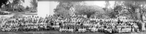 Students at the Pleasanton Grammar School, Pleasanton, California, Oct 19, 1933 full view  